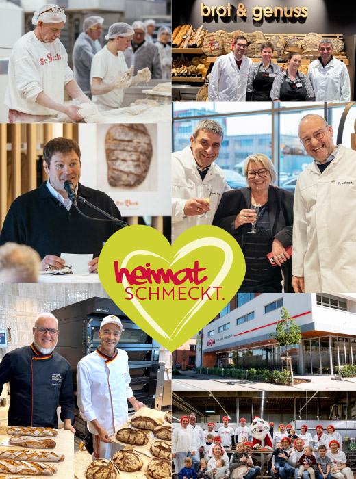 Heimat schmeckt. Collage mit Bildern von Der Beck
